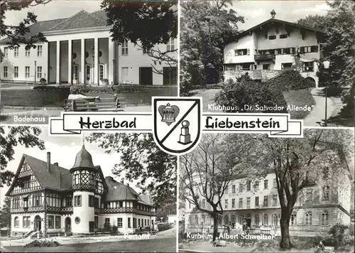 Bad Liebenstein Badehaus Klubhaus Allende Postamt Kurheim Albert Schweitzer Kat. Bad Liebenstein