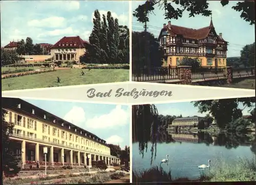 Bad Salzungen Parktheater Kindersolbad Kurhaus Burgsee Kat. Bad Salzungen