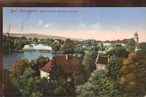 Bad Salzungen Blick auf Kurhaus und See Kat. Bad Salzungen