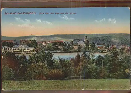 Bad Salzungen Kurhaus Kirche See Kat. Bad Salzungen