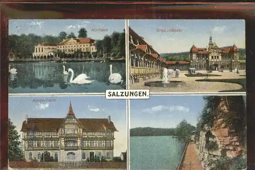 Bad Salzungen Kurhaus Gradierhaeuser Kinderheim Am Felsen Kat. Bad Salzungen