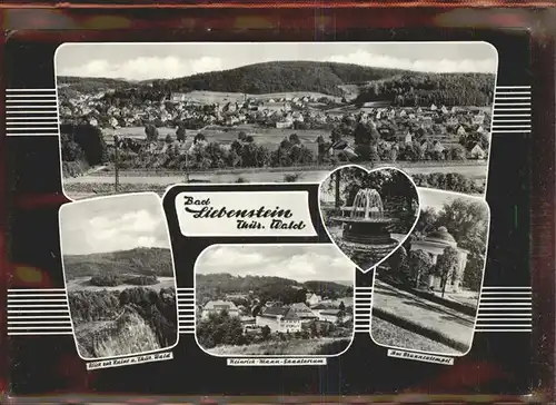 Bad Liebenstein Panorama mit Teilansichten Kat. Bad Liebenstein