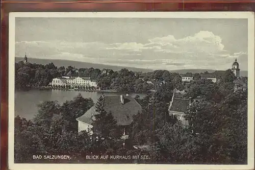 Bad Salzungen Blick auf Kurhaus und See Kat. Bad Salzungen