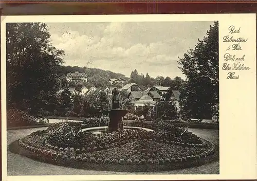 Bad Liebenstein Brunnen im Park mit Else Kolshorn Haus Kat. Bad Liebenstein