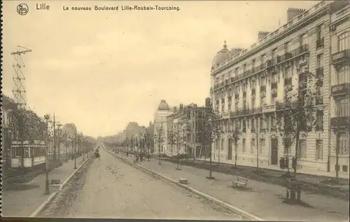 Lille Boulevard Lille Roubaix Tourcoing Strassenbahn Kat. Lille