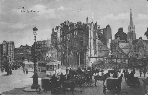 Lille Rue faid herbe Strassenbahn Kat. Lille