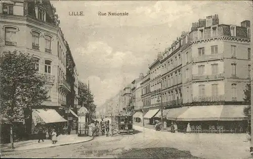 Lille Rue Nationale Strassenbahn Kat. Lille