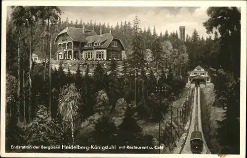 Heidelberg Bergbahn Endstation Restaurant Kat. Heidelberg