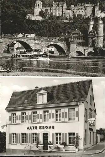 Heidelberg Gasthaus Alte Krone Bruecke Kat. Heidelberg