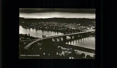 Koblenz Abend am Rhein Kat. Koblenz