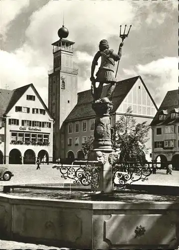 Freudenstadt Neptunbrunnen Rathaus