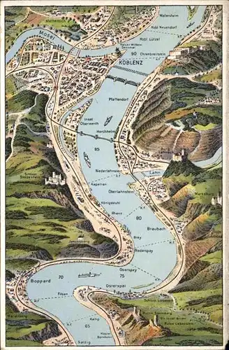 Koblenz Panoramakarte *