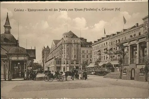 Koblenz Rheinpromenade Hotel zum Riesen Fuerstenhof Koblenzer Hof *