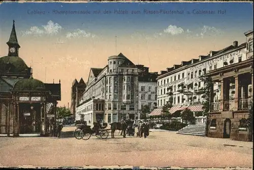 Koblenz Rheinpromenade Hotel zum Riesen Fuerstenhof Koblenzer Hof *