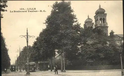 Lille Boulevard Yauban Strassenbahn *