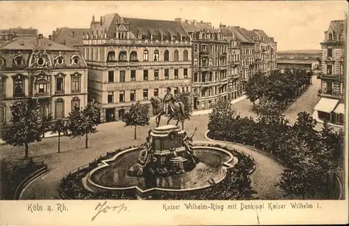 Koeln Rhein Kaiser Wilhelm-Ring Denkmal x