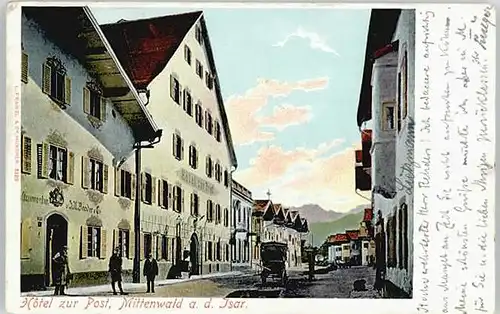 Mittenwald Hotel Post x 1910