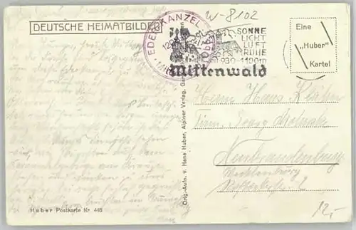 Mittenwald Karwendel x 1930