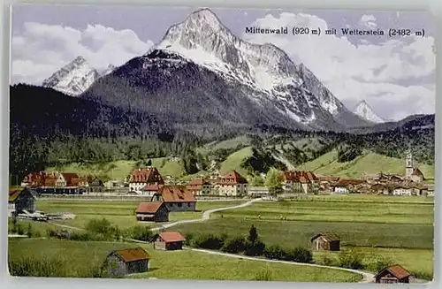 Mittenwald Bayern Mittenwald Wetterstein ungelaufen ca. 1920 / Mittenwald /Garmisch-Partenkirchen LKR