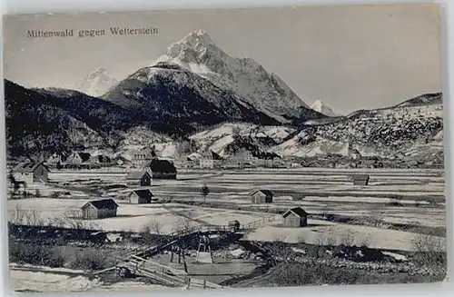 Mittenwald Bayern Mittenwald Wetterstein ungelaufen ca. 1910 / Mittenwald /Garmisch-Partenkirchen LKR