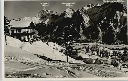 Mittenwald Bayern Mittenwald Kranzberghaus ungelaufen ca. 1955 / Mittenwald /Garmisch-Partenkirchen LKR