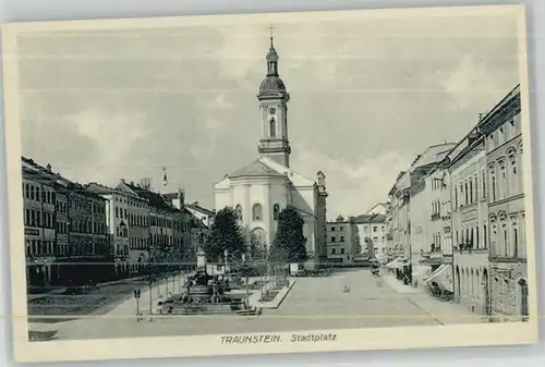 Traunstein Oberbayern Traunstein Stadtplatz ungelaufen ca. 1920 / Traunstein /Traunstein LKR