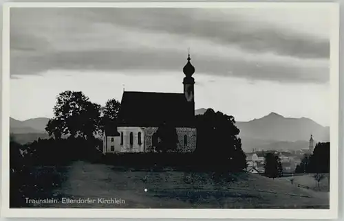 Traunstein Oberbayern Traunstein Ettendorfer Kirchlein ungelaufen ca. 1955 / Traunstein /Traunstein LKR