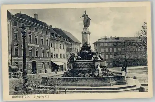 Traunstein Oberbayern Traunstein Stadtplatz ungelaufen ca. 1920 / Traunstein /Traunstein LKR