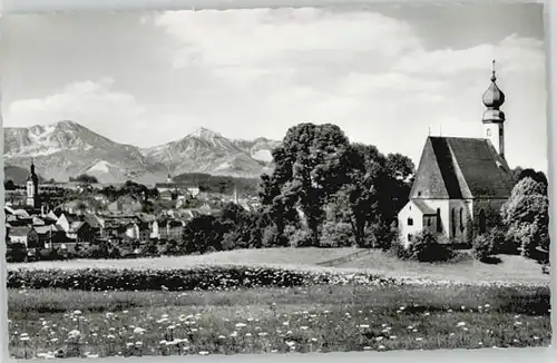 Traunstein Oberbayern Traunstein Ettendorfer Kirchlein ungelaufen ca. 1955 / Traunstein /Traunstein LKR