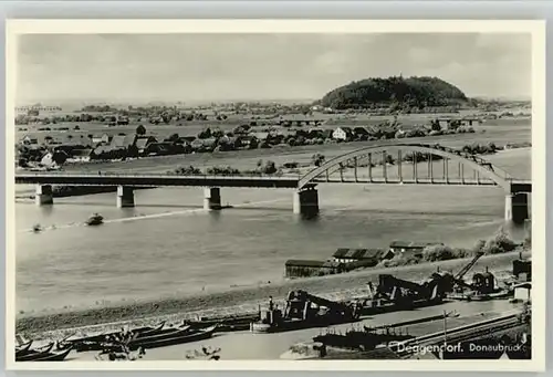 Deggendorf Donau Deggendorf Donaubruecke ungelaufen ca. 1955 / Deggendorf /Deggendorf LKR