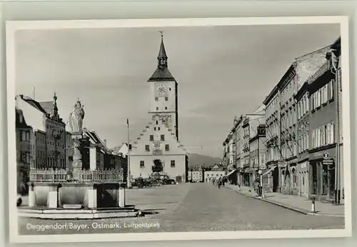 Deggendorf Donau Deggendorf Luitpoldplatz ungelaufen ca. 1955 / Deggendorf /Deggendorf LKR