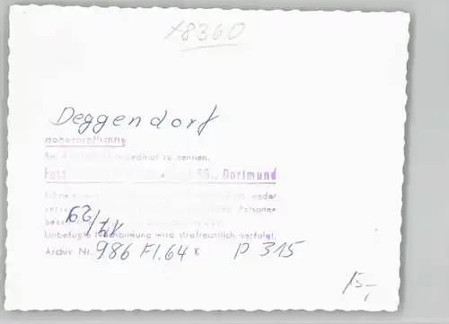 Deggendorf Donau Deggendorf Fliegeraufnahme o 1964 / Deggendorf /Deggendorf LKR
