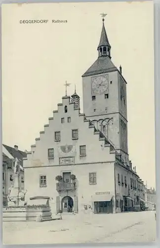 Deggendorf Donau Deggendorf Rathaus ungelaufen ca. 1910 / Deggendorf /Deggendorf LKR