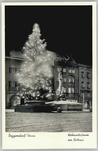 Deggendorf Donau Deggendorf Weihnachtsbaum Rathaus    / Deggendorf /Deggendorf LKR