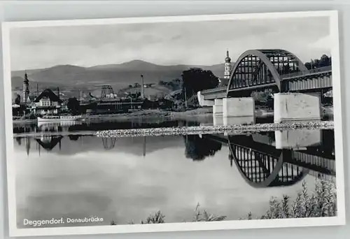 Deggendorf Donau Deggendorf Donaubruecke ungelaufen ca. 1955 / Deggendorf /Deggendorf LKR