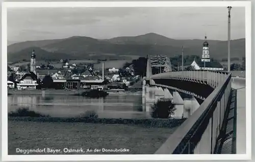 Deggendorf Donau Deggendorf Donaubruecke ungelaufen ca. 1955 / Deggendorf /Deggendorf LKR