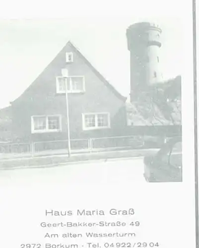 Borkum Nordseebad Borkum Haus Maria Grass * / Borkum /Leer LKR