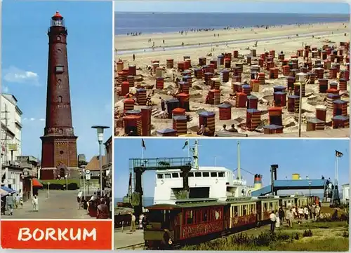 Borkum Nordseebad Borkum Leuchtturm Strand Hafen * / Borkum /Leer LKR