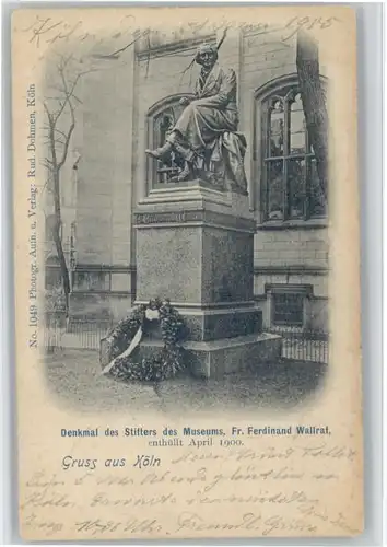 Koeln Denkmal Fr Ferdinand Wallraf x