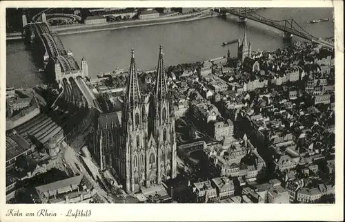 Koeln Rhein Fliegeraufnahme Bruecke / Koeln /Koeln Stadtkreis