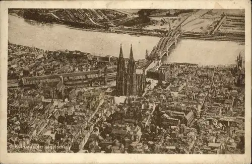 Koeln Rhein Fliegeraufnahme Bruecke / Koeln /Koeln Stadtkreis