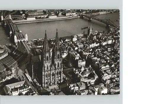 Koeln Rhein Fliegeraufnahme Bruecke / Koeln /Koeln Stadtkreis