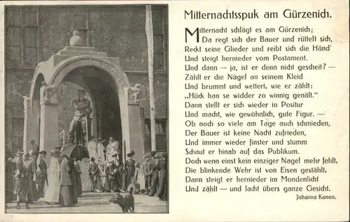 Koeln Rhein Koelnischer Bauer in Eisen Mitternachtsspuk am Guerzenich / Koeln /Koeln Stadtkreis