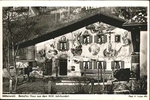 Mittenwald Bayern bemaltes haus aus dem XVIII. Jahrhundert / Mittenwald /Garmisch-Partenkirchen LKR