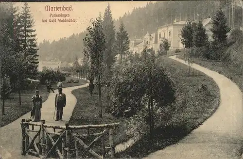 Marienbad Tschechien Boehmen Parkanlagen Cafe Waldmuehle / Marianske Lazne /