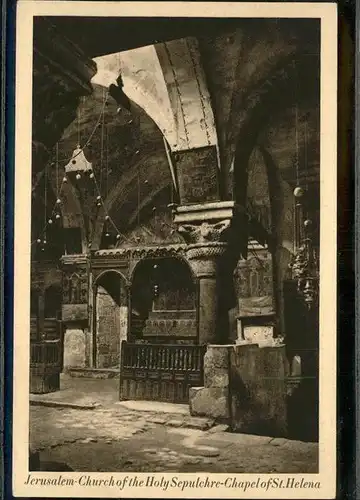 Jerusalem Yerushalayim Church of Holy Sepulchre Chapel of St Helena / Israel /