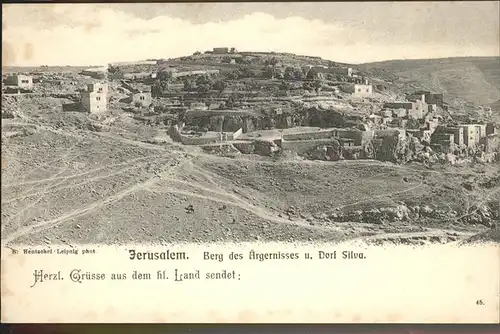 Jerusalem Yerushalayim Berg des aergernisses Dorf Silva / Israel /