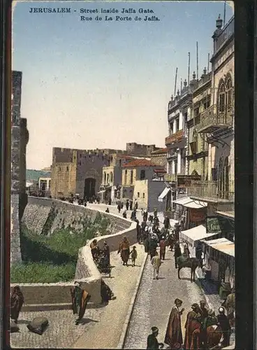 Jerusalem Yerushalayim Street Jaffa Gate Esel / Israel /