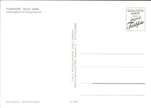 Koeln Rhein Flughafen Koeln Bonn Empfangshalle Shoppingcenter / Koeln /Koeln Stadtkreis