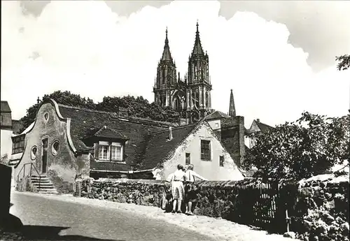 Meissen Elbe Sachsen Zugang zur Burg / Meissen /Meissen LKR